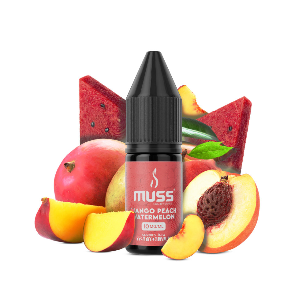 MUSS Sales de nicotina 10mg/ml Mango Peach Watermelon